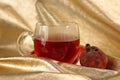 Cup of roibos fruit tea Royalty Free Stock Photo