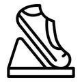 Cup runner shoe icon outline vector. Sport race