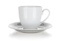 Cup and saucer isolated