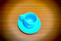 Cup and saucer ready for a coffee break Royalty Free Stock Photo