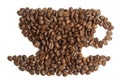 Cup shape coffee beans.