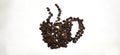 cup shape from coffee beans Royalty Free Stock Photo