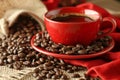 Cup of specialty coffee beans cafe mug fresh spicy juicy sweet brazil caffeine decaf americano espresso with milk cream