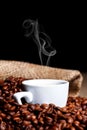 Cup of steamy coffee Royalty Free Stock Photo