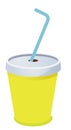 Cup with a straw