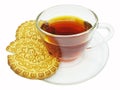 Cup of tea and baking Royalty Free Stock Photo