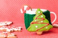 Cup of tea and christmas cookies Royalty Free Stock Photo