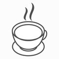 Cup of tea or cofee icon, isometric 3d style