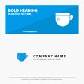 Cup, Tea, Coffee, Basic SOlid Icon Website Banner and Business Logo Template Royalty Free Stock Photo