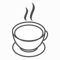 Cup of tea or coffee icon, isometric 3d style