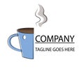 Cup of tea or coffee logo, icon