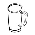 cup with tea or coffee side view. hand drawn vector Royalty Free Stock Photo