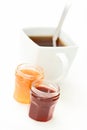 Cup of tea with confiture Royalty Free Stock Photo