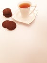 Cup of tea and cookies Royalty Free Stock Photo