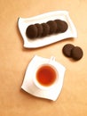 Cup of tea and cookies Royalty Free Stock Photo