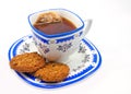 A cup of tea and cookies