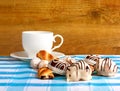 Cup of tea and delicious cookies Royalty Free Stock Photo