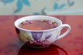 A cup of tea from the flowers of roses Royalty Free Stock Photo