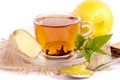 Cup of tea with ginger, honey