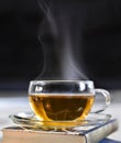 Cup of tea, hot drink scene Royalty Free Stock Photo