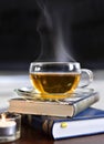 Cup of tea, hot drink scene Royalty Free Stock Photo