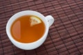 Cup of tea with lemon