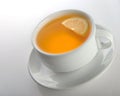 Cup of tea with a lemon