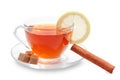 Cup of tea with lemon slice