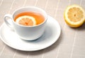 Cup of tea with lemon Royalty Free Stock Photo