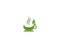 Cup of tea logo template vector icon