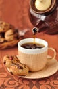 A Cup of Tea with Peanut Cookies Royalty Free Stock Photo