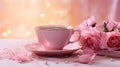 cup tea pink Royalty Free Stock Photo