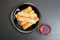 Cup of tea and puff pastry Royalty Free Stock Photo