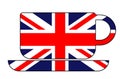 Cup of tea shape filled with british flag Royalty Free Stock Photo