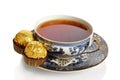 Cup of tea with sweets Royalty Free Stock Photo