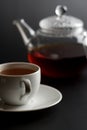 Pohár z čaj a čaj hrniec 