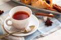 Cup of tea with teaspoon Royalty Free Stock Photo