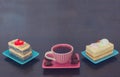 A Cup of tea and two slices of cake Royalty Free Stock Photo