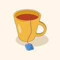 Cup of Tea Vector Icon Illustration. Drink Vector. Flat Cartoon Style Suitable for Web Landing Page, Banner, Flyer, Sticker, Royalty Free Stock Photo