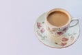 Cup of tea on white isolated background. Royalty Free Stock Photo