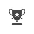 Cup trophy glyph icon. Game UI and UX element. Symbol of award for victory, first place, winning tournament