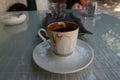 Cup of turkish cofee on the table