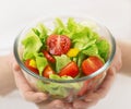 Cup of vegetable vegetarian salad