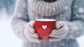 Cup of winter drink in hands Royalty Free Stock Photo