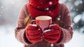 Cup of winter drink in hands Royalty Free Stock Photo