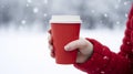 Cup of winter drink in hands Royalty Free Stock Photo