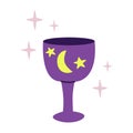 Cup with witchcraft potion clip art Royalty Free Stock Photo