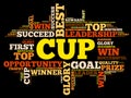 Cup word cloud concept Royalty Free Stock Photo