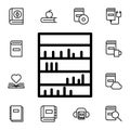 Cupboard, books flat vector icon in books pack