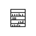 cupboard, books icon. Simple thin line, outline of Book icons for UI and UX, website or mobile application